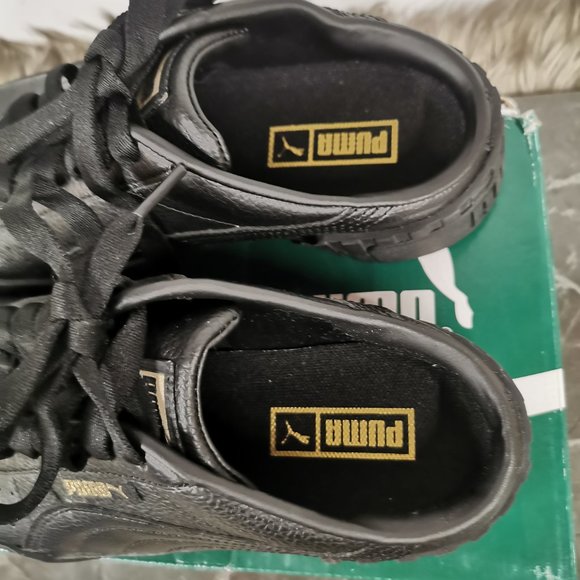 Puma Cali Mules Black / Gold - Picture 3 of 7